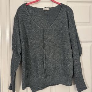 Zenana Outfitters Charcoal V-Neck Sweater